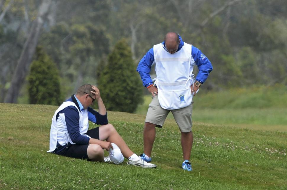 Caddies react to the sudden death of a fellow caddy who died on the fairway during a tournament.